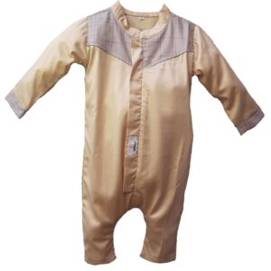 Patterned Buttermilk Kurta Romper