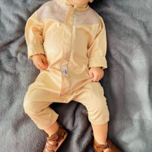 Patterned Buttermilk Kurta Romper