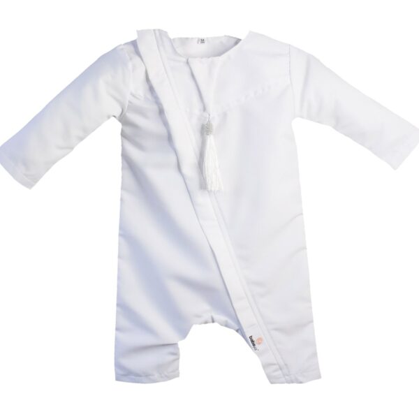 Boys White Kurta Romper