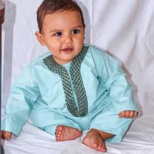 Moroccan Djellaba Romper – Mint