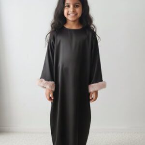 Black Fur Abaya